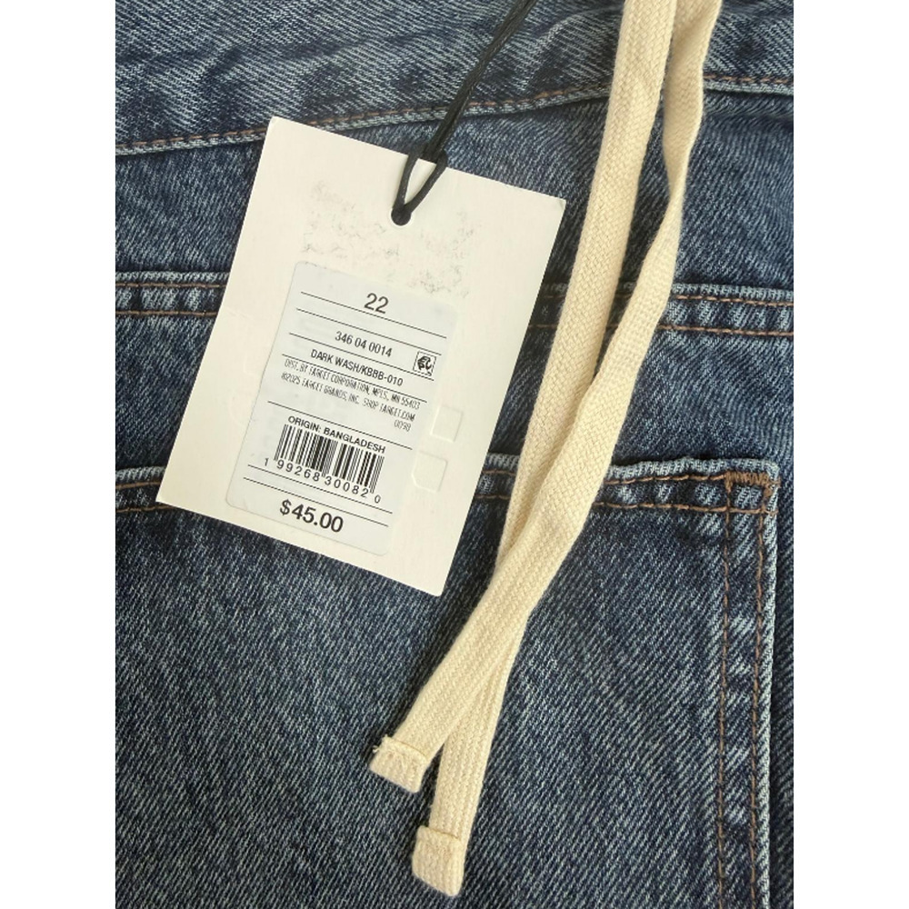 KBB by KAHLANA Women's Mid-Rise Barrel Leg 'The Lynnox Jean' - Dark Wash 22 - Picture 4 of 5